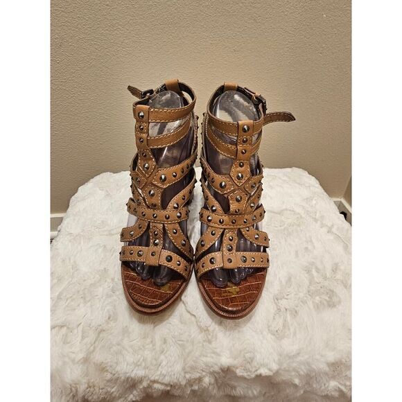 Sam Edelman Stacked Heel Studded Sandals Heels Size 7.5 - Picture 2 of 10